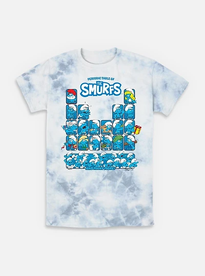 The Smurfs Periodic Table Of SmurfsTie-Dye T-Shirt