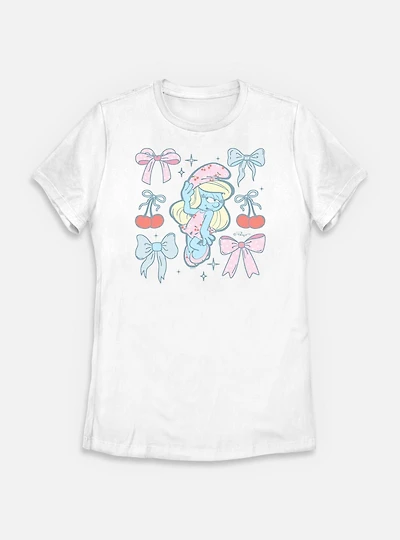 The Smurfs Bow Beauty Womens T-Shirt