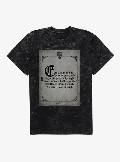 Universal Monsters Wolfman Autumn Moon Mineral Wash T-Shirt