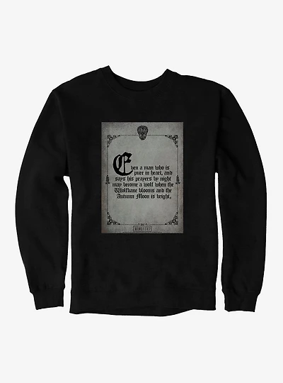 Universal Monsters Wolfman Autumn Moon Sweatshirt