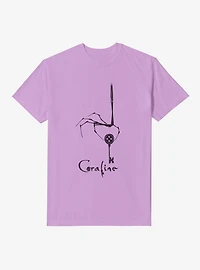 Coraline Button Skeleton Key Garment-Dyed T-Shirt