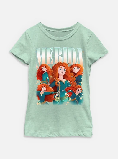 Disney Princesses Retro Merida Youth Girls T-Shirt