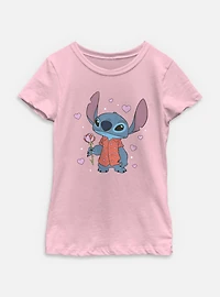 Disney Lilo & Stitch Be My Valentine Youth Girls T-Shirt