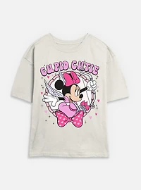Disney Minnie Mouse Cupid Cutie Womens Skimmer T-Shirt