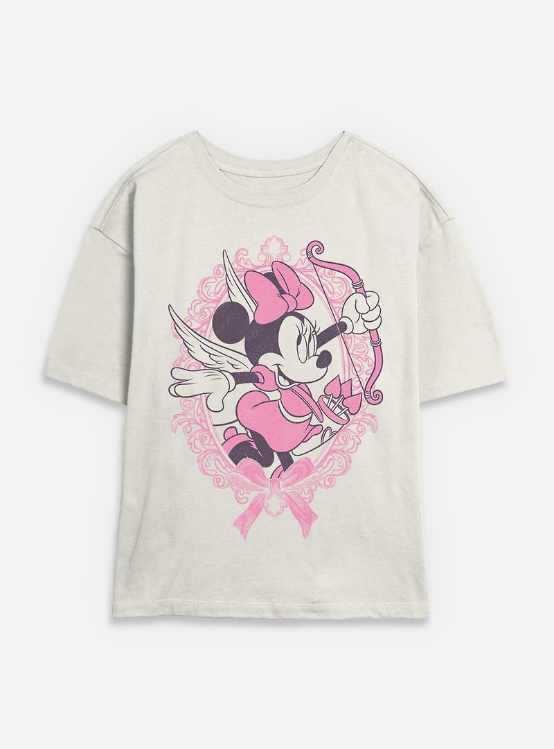 Disney Minnie Mouse Fancy Cupid Womens Skimmer T-Shirt