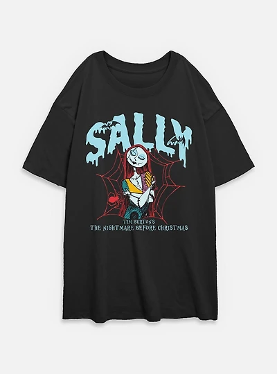 Disney The Nightmare Before Christmas Collegiate Sally Womens Oversized T-Shirt