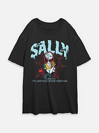 Disney The Nightmare Before Christmas Collegiate Sally Womens Oversized T-Shirt