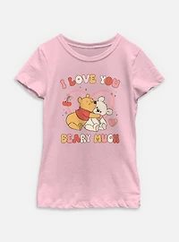 Disney Winnie The Pooh Love You Beary Much Youth Girls T-Shirt