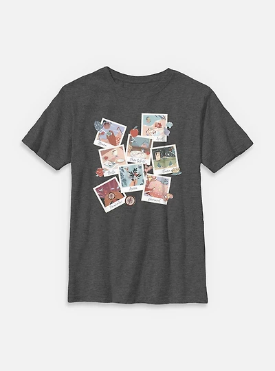 Disney Princesses Polaroid Photo Scenes Youth T-Shirt