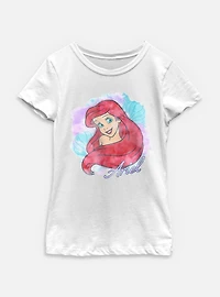 Disney Princesses Watercolor Ariel Youth Girls T-Shirt