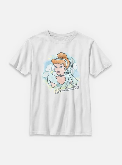 Disney Princesses Cinderella Watercolor Youth T-Shirt