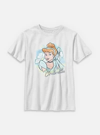 Disney Princesses Cinderella Watercolor Youth T-Shirt