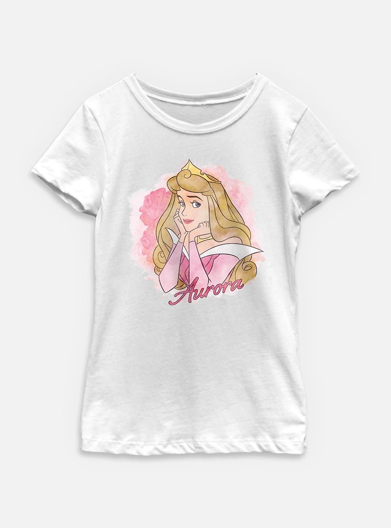 Disney Princesses Watercolor Aurora Youth Girls T-Shirt