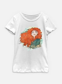 Disney Princesses Watercolor Merida Youth Girls T-Shirt