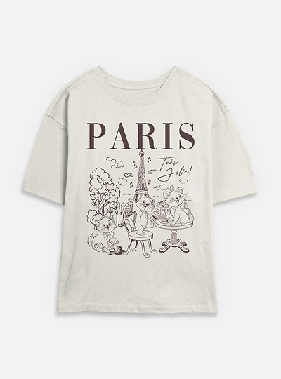 Disney The AristoCats Paris Destination Womens Skimmer T-Shirt