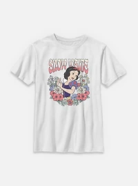 Disney Princesses Snow White Floral Wreath Youth T-Shirt