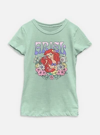 Disney Princesses Ariel Floral Wreath Youth Girls T-Shirt