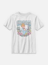 Disney Princesses Cinderella Floral Wreath Youth T-Shirt