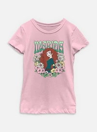 Disney Princesses Merida Floral Wreath Youth Girls T-Shirt