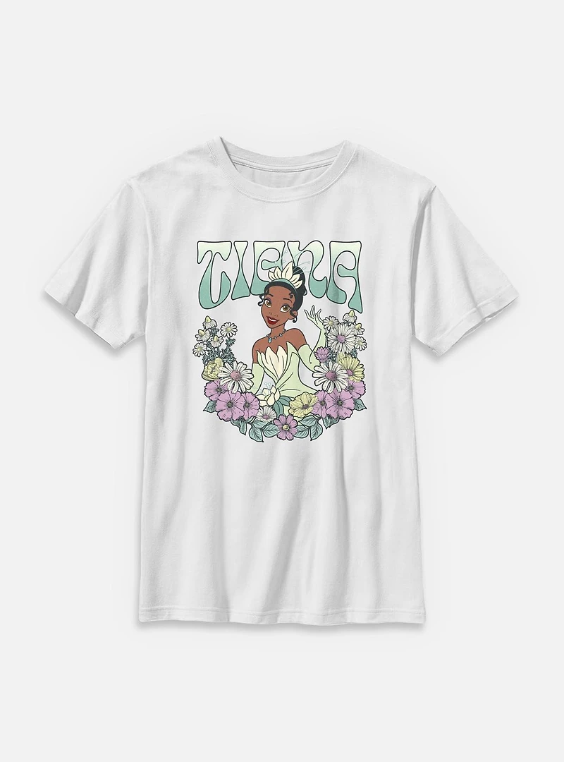 Disney Princesses Tiana Floral Wreath Youth T-Shirt