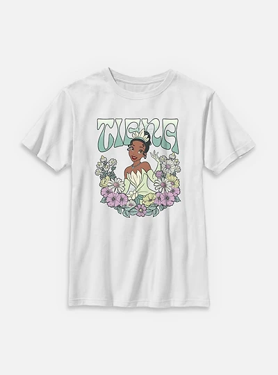 Disney Princesses Tiana Floral Wreath Youth T-Shirt