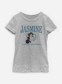 Disney Princesses Jasmine Collegiate Youth Girls T-Shirt