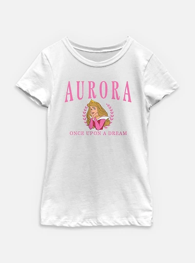 Disney Princesses Aurora Collegiate Youth Girls T-Shirt