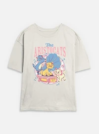 Disney The AristoCats Playing With Gramophone Womens Skimmer T-Shirt