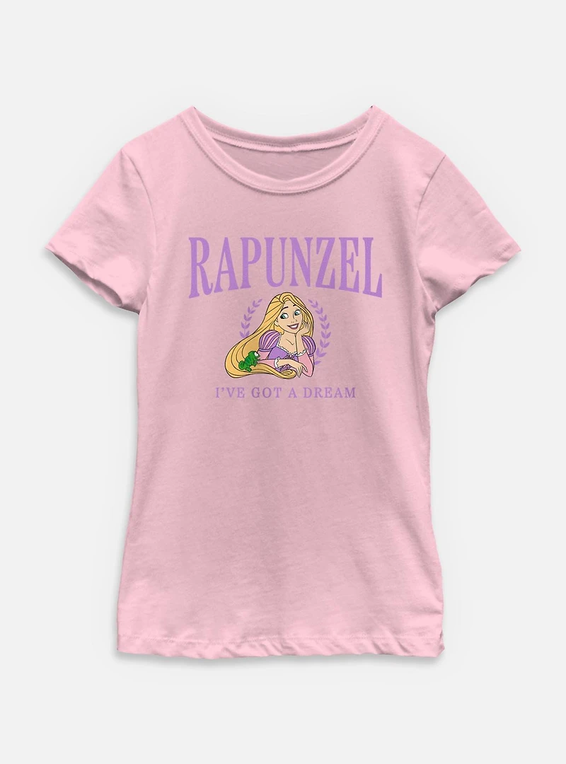Disney Princesses Rapunzel Collegiate Youth Girls T-Shirt