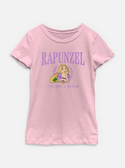Disney Princesses Rapunzel Collegiate Youth Girls T-Shirt