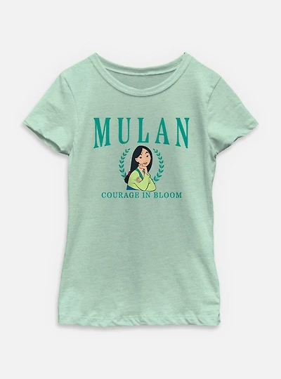 Disney Princesses Mulan Collegiate Youth Girls T-Shirt