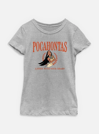 Disney Princesses Pocahontas Collegiate Youth Girls T-Shirt
