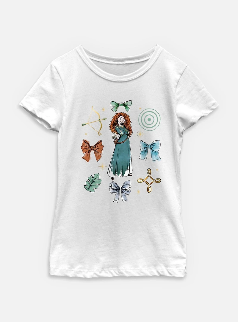 Disney Princesses Merida Bow Icons Youth Girls T-Shirt