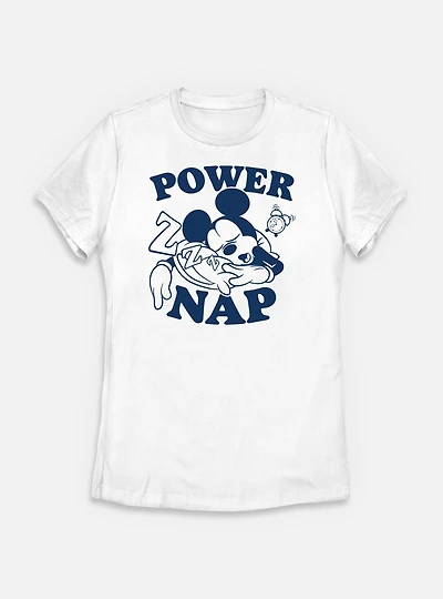 Disney Mickey Mouse Power Nap Womens T-Shirt