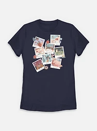 Disney Princesses Polaroid Photo Scenes Womens T-Shirt