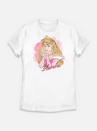 Disney Princesses Watercolor Aurora Womens T-Shirt