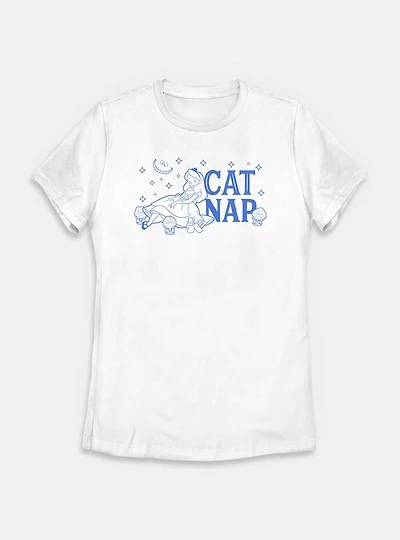 Disney Alice Wonderland Cat Nap Womens T-Shirt