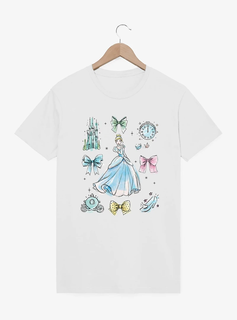 Disney Princesses Cinderella Bow Icons T-Shirt