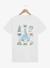 Disney Princesses Cinderella Bow Icons T-Shirt