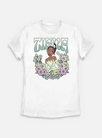 Disney Princesses Tiana Floral Wreath Womens T-Shirt