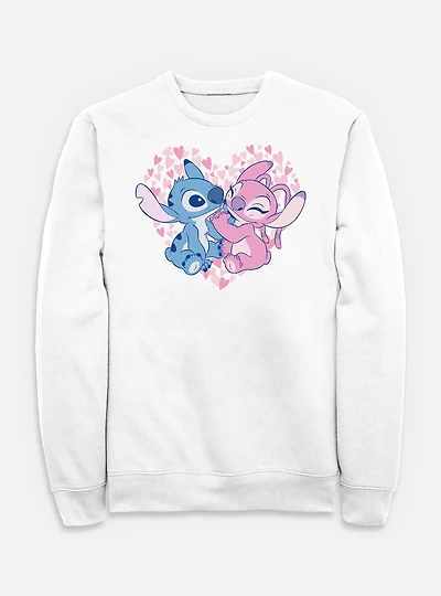 Disney Lilo & Stitch With Angel Heart Sweatshirt