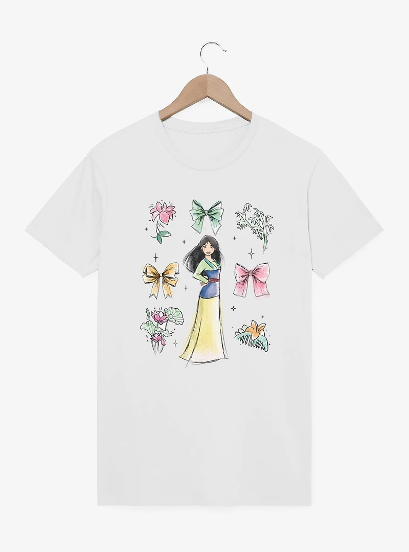 Disney Princesses Mulan Bow Icons T-Shirt