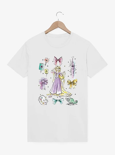 Disney Princesses Rapunzel Bow Icons T-Shirt