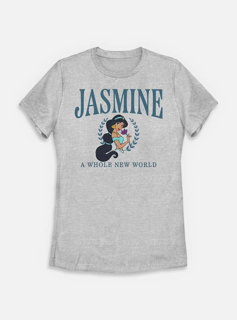 Disney Princesses Jasmine Collegiate Womens T-Shirt
