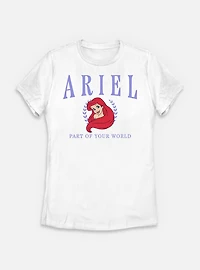 Disney Princesses Ariel Collegiate Womens T-Shirt