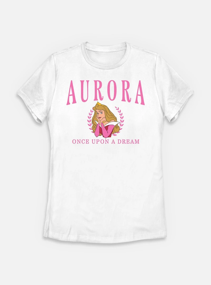 Disney Princesses Aurora Collegiate Womens T-Shirt