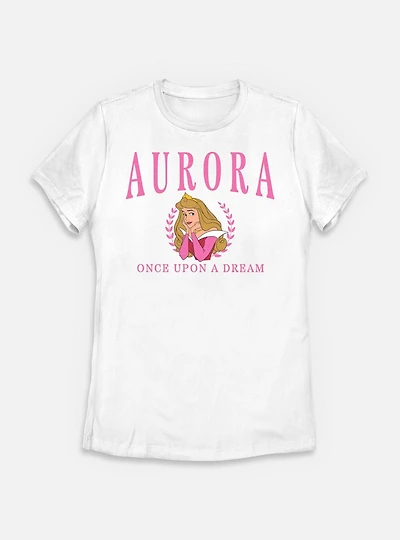 Disney Princesses Aurora Collegiate Womens T-Shirt