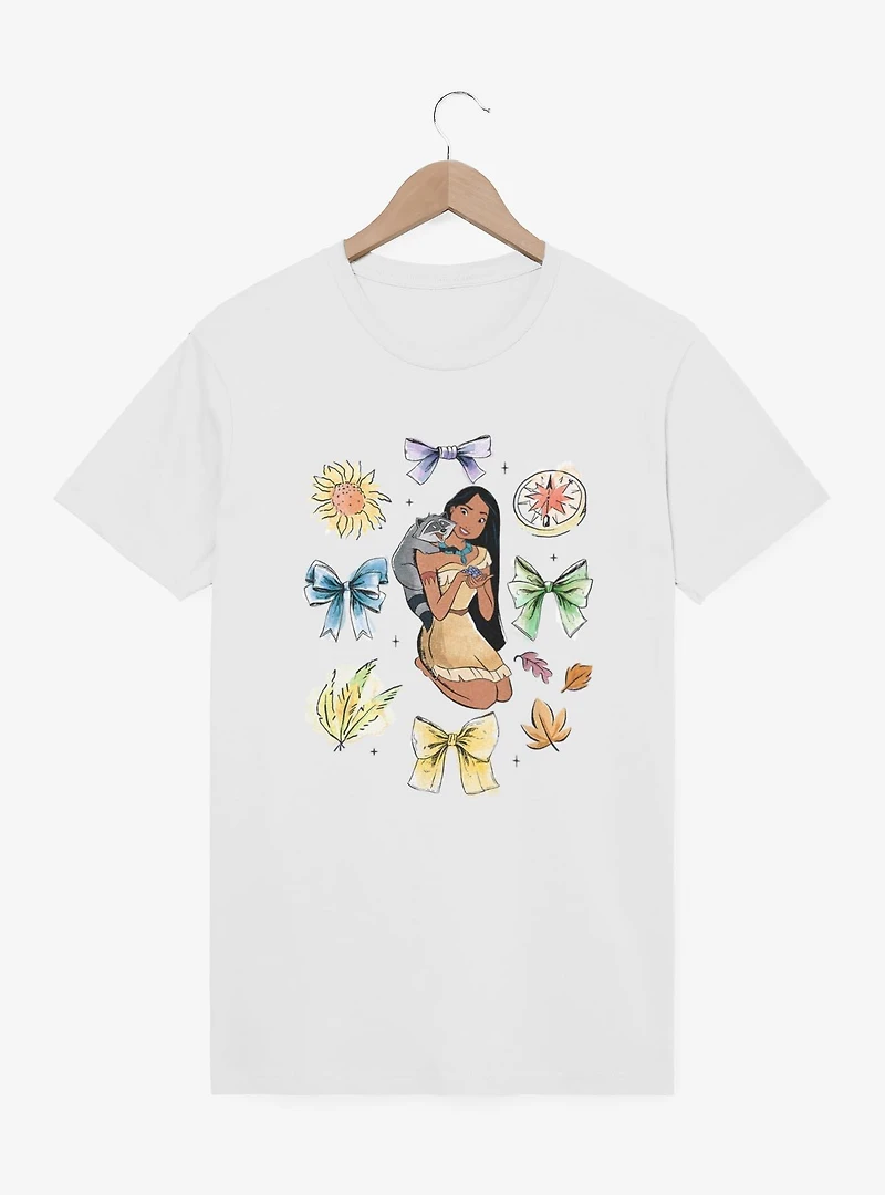 Disney Princesses Pocahontas Bow Icons T-Shirt