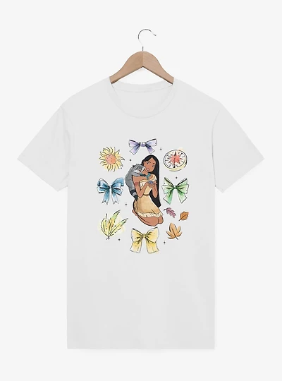 Disney Princesses Pocahontas Bow Icons T-Shirt