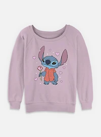 Disney Lilo & Stitch Be My Valentine Womens Slouchy Sweatshirt